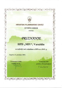 Priznanje HPS-a za rad s mladima 2015